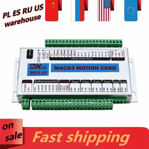 MKX-IV CNC controller board MK3-IV 3axis MK4-IV 4axis MK6-IV 6axis support Stepping servo motor 2000khz MACH3 motion card