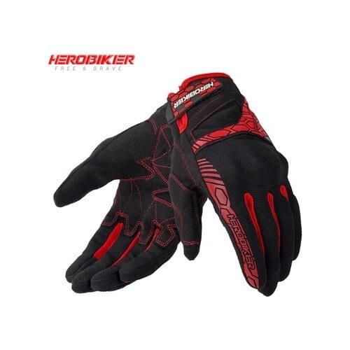 HEROBIKER Motorcycle Gloves Summer Breathable Touch Screen Motocross Off-Road Gloves Motorbike Riding Gloves