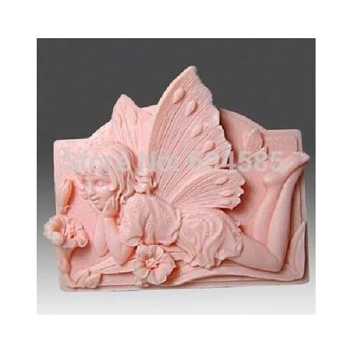 New Lovely Floral Girl Craft Art Silicone Soap mold Craft Molds DIY Handmade soap molds
