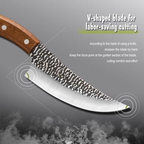 Sowoll Stainless Steel Boning Knife 5 6 7 inch Full Tang Handmade Forged Chef Knife Meat Cleaver Razor Sharp Blade Kitchen Knife