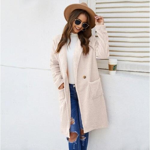 Autumn and winter 2020 double-sided fleece coat mid-length woolen coat fashionable womens comfortable wm