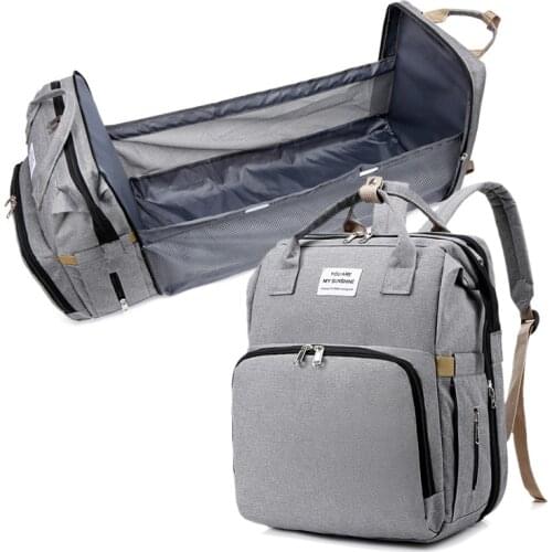 Portable Momma Maternity Nappy Bed Bag Infant Diaper Travel Backpack Designer Large Capacity Stroller Baby Care Mom Bags