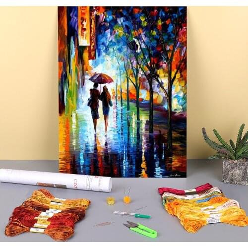 Invitation Pre-Printed 11CT Cross-Stitch Kit DIY Embroidery DMC Threads Painting Handiwork Craft Sewing Design Counted