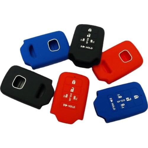Rubber Cover Silicone Key Case Protector For Honda Odyssey EX 5 Button Smart Key Shell