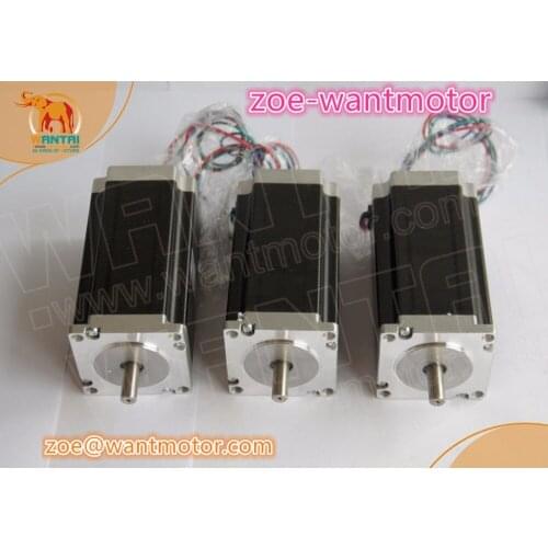 Russia Free! 3PCS Wantai Nema23 Stepper Motor WT57STH115-4204A 425oz-in 4.2A 4leads ISO CE Rohz