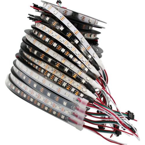 WS2812B Led Strip 30/60/74/96/144lights/m Individually Addressable Smart RGB Black/White PCB Waterproof IP30/65/67 DC5V