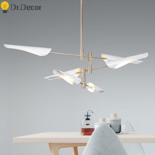 Nordic Led Iron Chandeliers Lamp Living Room Restaurant Kitchen Hanging Lamp Modern Ceiling Chandelier Lighting Home Decor Lamps