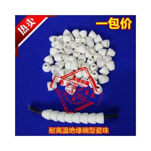 High temperature resistance Insulation Bowl type Ceramic tube Heating wire Conical porcelain sleeve