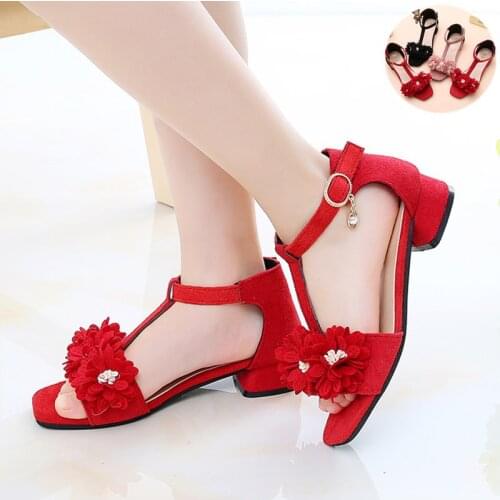 Big Girl Sandals Summer Shoes 2020 New Fashion Gladiator High-Heeled Princess Shoes 3 4 5 6 7 8 9 10 111 12 Years Old Children