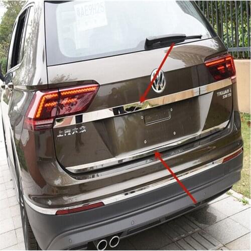 For VW Tiguan 2017 2018 2019 2020 2021 stainless steel Rear Bumper Protector Trunk Rear guard Tread Plate Trim