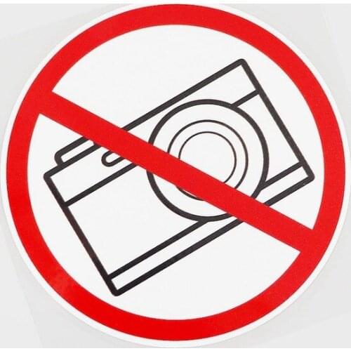 Its Forbidden To Take Pictures Here PVC Water Proof Decal Car Styling Decoration Sticker Label 11.2CMX11.2CM