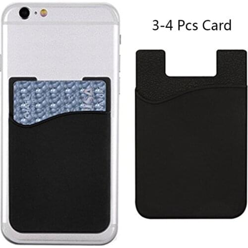 1pc Business Credit Pocket Adhesive Fashion Women Men Cell Phone Card Holder ID Card Holder Slim Case Sticker Bus Card