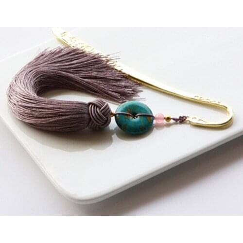 1pcs Classical creative tassel bookmarks[good luck] Chinese style prizes retro beautiful gift