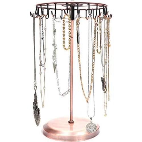 3 Tier 23 Hooks Wooden Earrings Jewelry Organizer Display Holder Stand Metal Jewelry Holder Earrings Necklace Rack Display