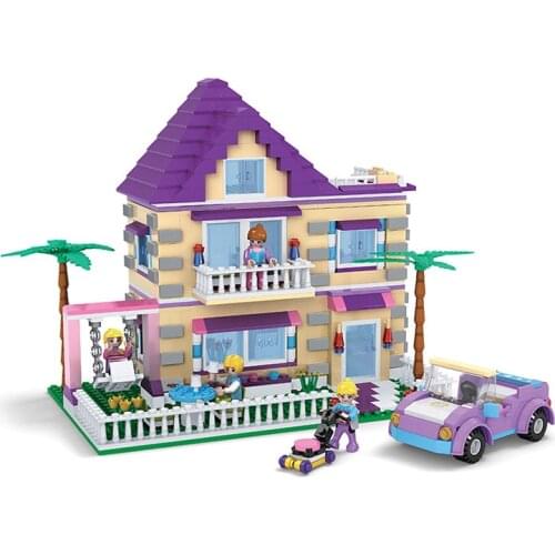 892pcs COGO Girl Series Model DIY Fight Inserted Building Blocks Kids Educational Toys Brain Game Toy Brick Gift