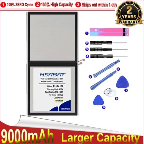 HSABAT 0 Cycle 7200mAh LIS2206ERPC Battery for SONY Xperia Tablet Z2 SGP541CN SGP511 SGP512 SGP521 SGP541 SGP551 Accumulator