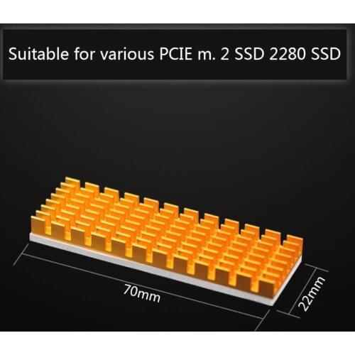 Heatsink Heat Dissipation Aluminum Radiator M.2 Cooling Heat Sink Heat Thermal Pads for M.2 2280 PCI-E NVME SSD
