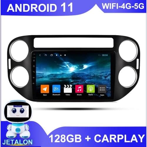 For VW Tiguan 2011-2015 Car Radio Stereo GPS Navigator 6GB Ram 128GB Rom Autoradio 2Din Android 11 Bluetooth Multimedia Player