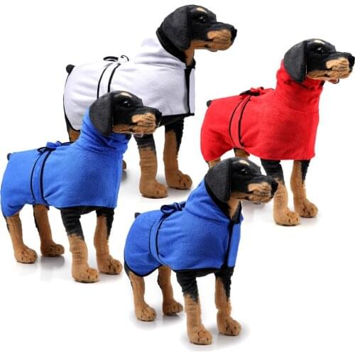 Pet Dog Cat Bathrobe Dogs Shower Hooded Bath Towel Cute Pet Drying Towel Super Absorbent Quick-Drying Microfiber Bath Towels