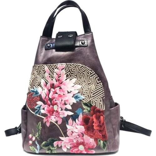 BTS Розовый Women's Backpacks With Embroidery