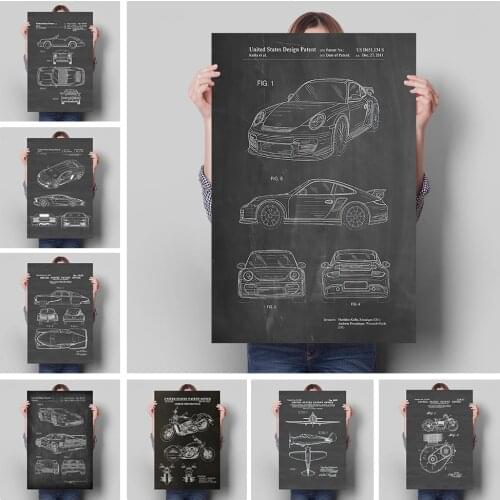 Retro Car Airplane Decoration Mural Motorcycle Picture Poster Canvas Painting Living Room Wall Art Prints for Modern Home Decor