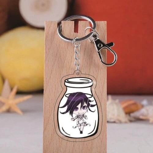 Game Danganronpa V3 Cartoon Keychain Figure Acrylic Double Sided Transparent Pendant Fashion Jewelry Wholesale For Fans Gift