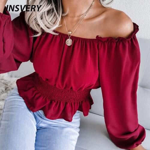 Блузки с открытыми плечами INSVERY China At AliExpress
