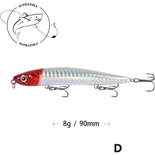 5 Colors 9cm/8g Artificial Pencil Sinking Plastic Hard Bait Swimbait 3D High Simulation Eyes With Hook Bionic Bait Fishing Lure