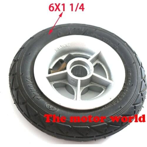 1pc best Motorcycle 6x1 1/4 tyre 150MM Scooter Inflation Wheel With Aluminium Hub With Inner Tube Electric Scooter 6 Inch