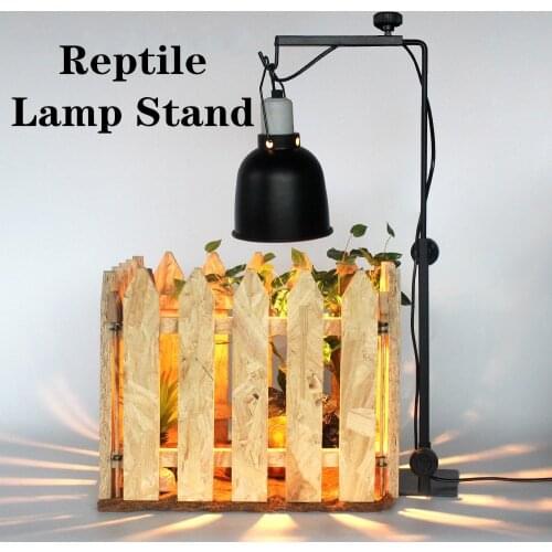 Reptile Lamp Stand Adjustable Floor Light Holder Landing Lamp Bracket Metal Lamp Support for Reptile Terrarium Heating Light