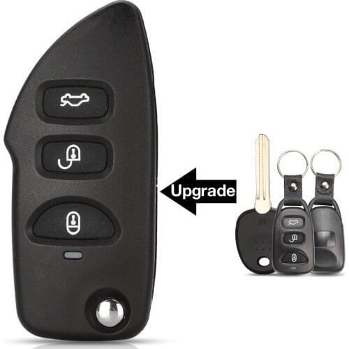 Kutery 3 BTN Modified Flip Folding Remote Car Key Case Shell For kia carens 2006-2008 FIT Hyundai With Left Uncut Blade Replace