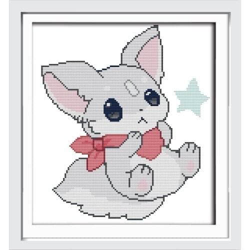 Squirrel cross stitch kit aida 14ct 11ct count printed canvas stitches embroidery DIY handmade needlework