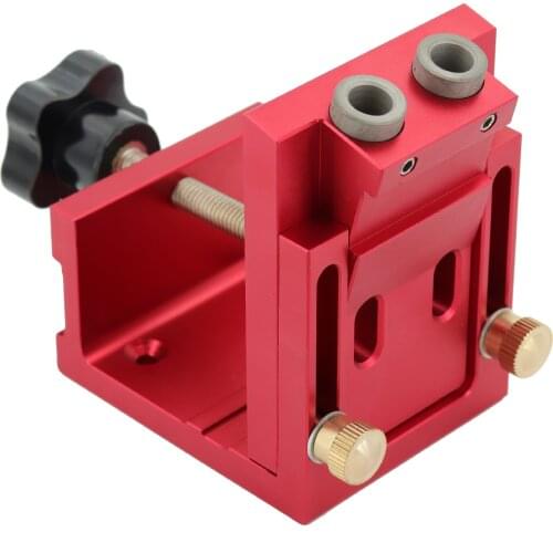 NEW Pocket Hole Drill Guide Dowel Jig Oblique Hole Locator Drilling Kit Aluminium Woodworker DIY Tools with 9mm Drill Bit