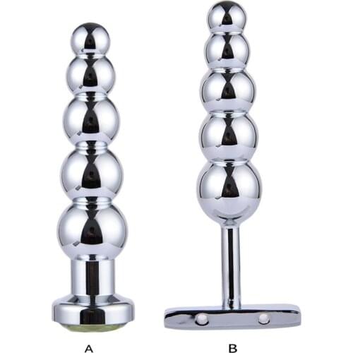 NEW 15.6CM Anal Beads Crystal Jewelry Butt Plug Stimulator Sex Toys Dildo Stainless Steel Smooth Touch No Vibrator Private ST707