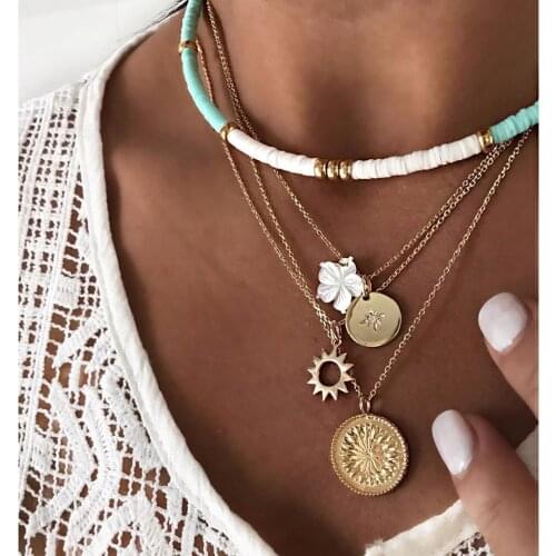 Gold color Choker Necklace for women flower coin Tassel Pendant Chain Necklaces & Pendants Laces velvet chokers Fashion Jewelry