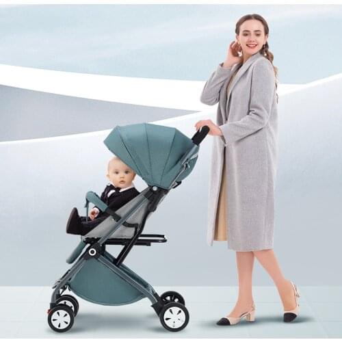 Portable Baby Stroller Lightweight Baby Pram Newborn Travel Baby Carriage Multifunctional Sitting and Lying Stroller for 0-3 Y