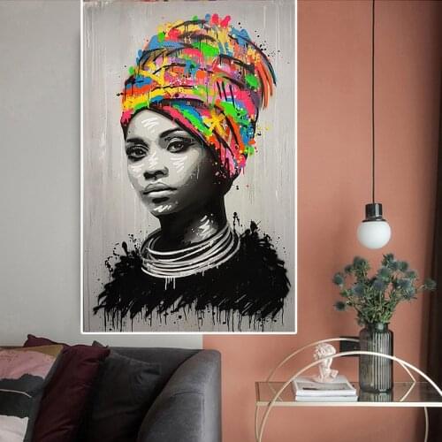 Modern Abstract Oil Paintings Graffiti Women Figure Portrait Canvas Painting Posters Decorative for Living Room Wall Art Decora