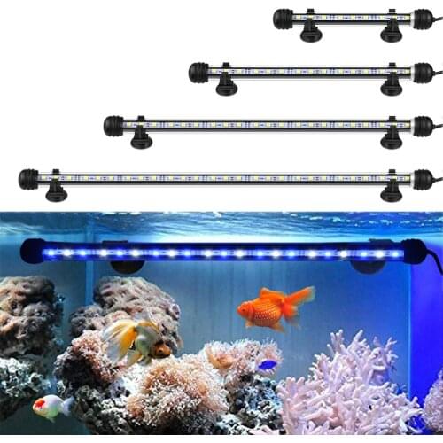 Aquarium LED Light Waterproof Fish Tank Light With Button Switch LED Aquarium Lamp Lighting 220V EU Adapter 19/29/39/49CM