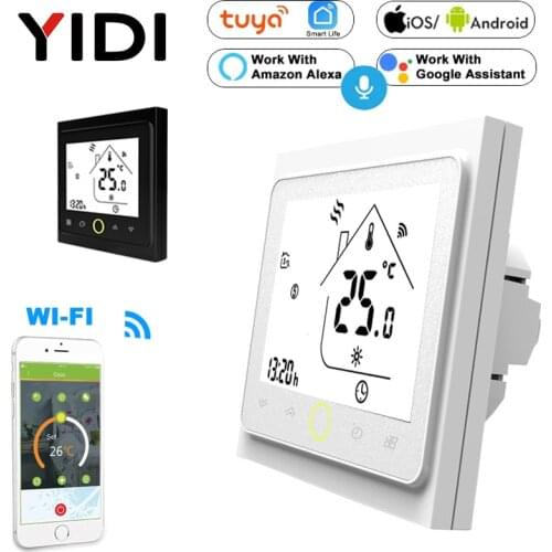 Smart WIFI Touch Thermostat Water Electirc Floor Heating Gas Boiler Temperature Controller App Voice Control Alexa Google