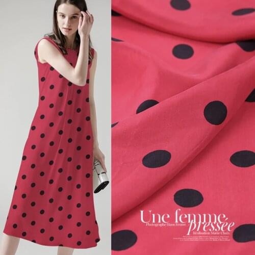 Wave point 12mm sand washed silk electric spinning fabric soft silk garment coat lining shirt fabric