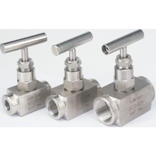 320 Bar 1/8" 1/4" 3/8" 1/2" 3/4" 1" BSP Female 304 Stainless Steel Flow Control Shut Off Valve Fuel Oil Gas Steam