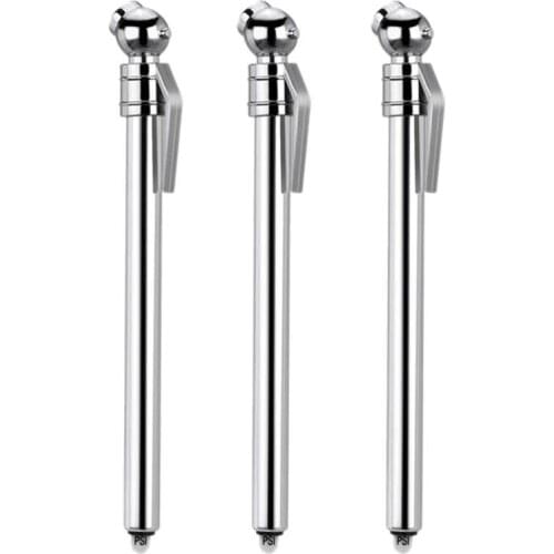 3Pcs Metal Pencil Tire Pressure Gauge 5-50 PSI Universal for Car Motorcycle Bicycle