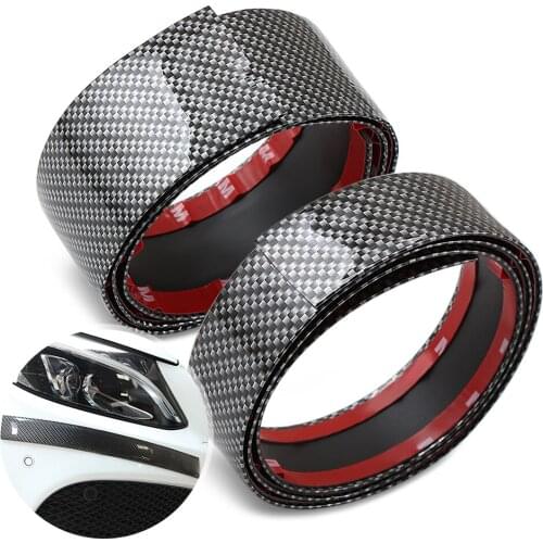 5D carbon fiber Bumper Strip car stickers for ford focus 2 3 Hyundai solaris i35 i25 Mazda 2 3 6 CX-5 Car Accessories