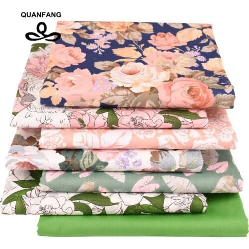 7 Pcs 40x50cm/Lot or 50X160cm/Piece Printed Twill Cotton Fabric For Sewing DIY Quilting Baby Children Sheet Pillow,Cushion,Toys