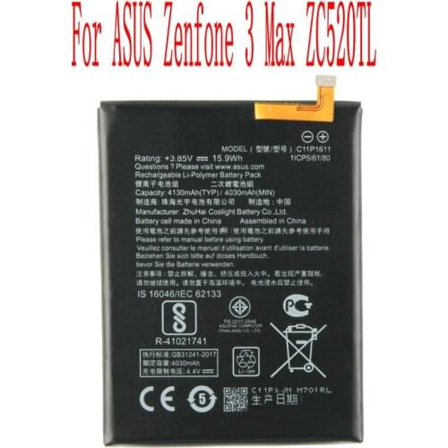 High Quality 4130mAh C11P1611 Battery For ASUS Zenfone 3 Max ZC520TL Cell Phone