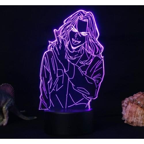 Acrylic 3d Illusion Table Lamp Kids Gift Anime Characters Remote Touch 7 Colors USB Night Light Bedroom Decor