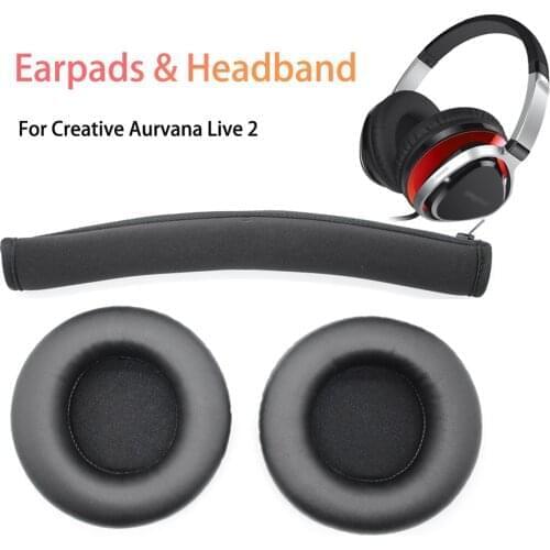 Earpads Replacement Ear Pads pillow headband Repair Parts foam Cover For Creative Aurvana Live2 LIVE 2 Headphones Cushions