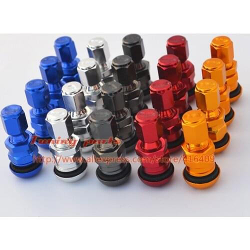 Free Shipping High quality Car Tire Valve Aluminum silver black red blue gold titanium Car wheel valve (4pieces/bag)