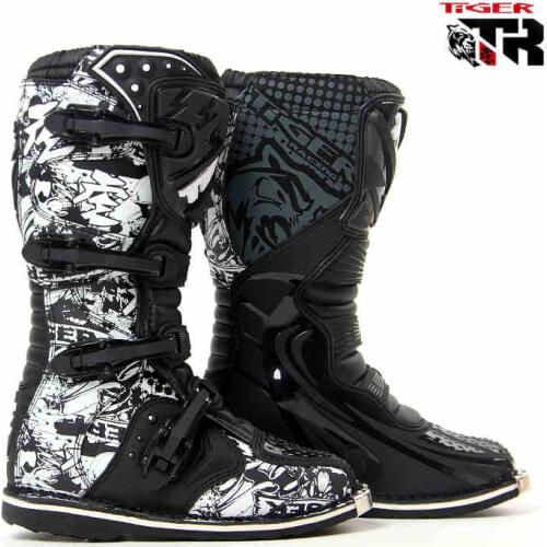 Kick Scooter Boots 13 Plus Size Waterproof Leather MId-calf Man Shoes Dirt Bike Motocross Motorcycle boots