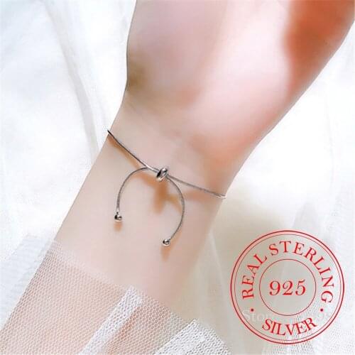 925 Sterling Silver Round Bead Charm Bracelet For Women Bracelet &Bangle Wedding Jewelry Birthday Party Gift